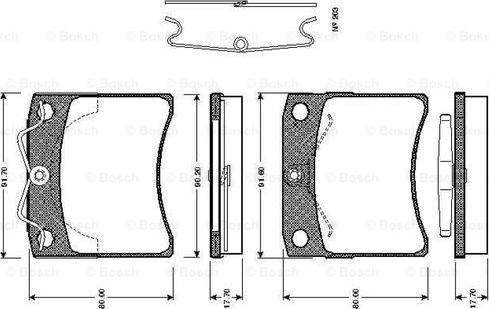 BOSCH 0 986 TB2 670 - Bremsbelagsatz, Scheibenbremse alexcarstop-ersatzteile.com