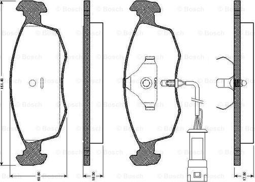 BOSCH 0 986 TB2 092 - Bremsbelagsatz, Scheibenbremse alexcarstop-ersatzteile.com