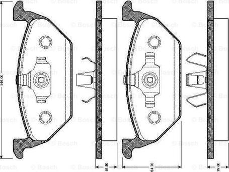 BOSCH 0 986 TB2 040 - Bremsbelagsatz, Scheibenbremse alexcarstop-ersatzteile.com