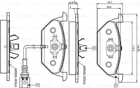 BOSCH 0 986 TB2 041 - Bremsbelagsatz, Scheibenbremse alexcarstop-ersatzteile.com