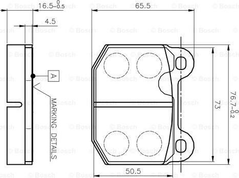 BOSCH 0 986 TB2 052 - Bremsbelagsatz, Scheibenbremse alexcarstop-ersatzteile.com