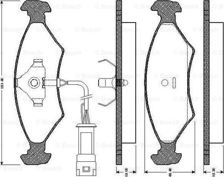 BOSCH 0 986 TB2 068 - Bremsbelagsatz, Scheibenbremse alexcarstop-ersatzteile.com