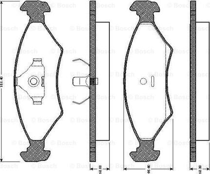 BOSCH 0 986 TB2 067 - Bremsbelagsatz, Scheibenbremse alexcarstop-ersatzteile.com