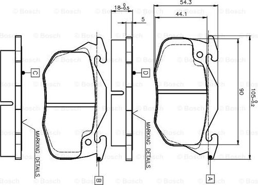 BOSCH 0 986 TB2 009 - Bremsbelagsatz, Scheibenbremse alexcarstop-ersatzteile.com