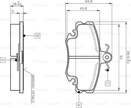 BOSCH 0 986 TB2 005 - Bremsbelagsatz, Scheibenbremse alexcarstop-ersatzteile.com