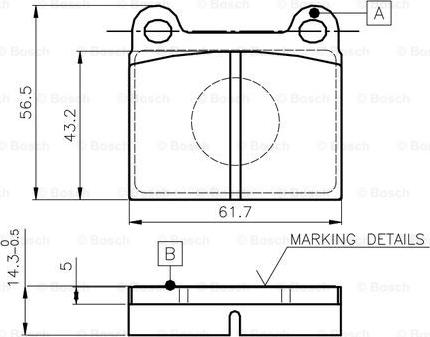 BOSCH 0 986 TB2 000 - Bremsbelagsatz, Scheibenbremse alexcarstop-ersatzteile.com