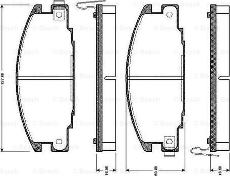 BOSCH 0 986 TB2 011 - Bremsbelagsatz, Scheibenbremse alexcarstop-ersatzteile.com