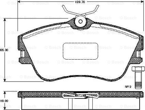 BOSCH 0 986 TB2 027 - Bremsbelagsatz, Scheibenbremse alexcarstop-ersatzteile.com