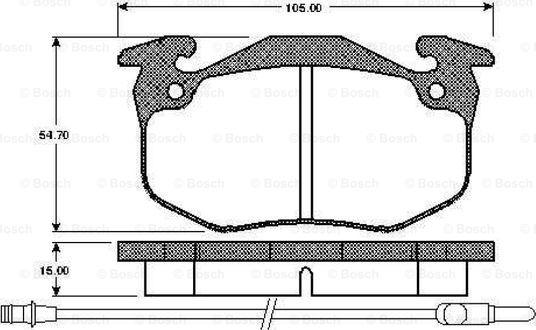 BOSCH 0 986 TB2 077 - Bremsbelagsatz, Scheibenbremse alexcarstop-ersatzteile.com