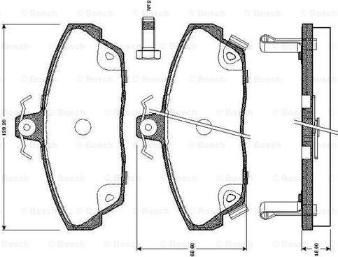 BOSCH 0 986 TB2 190 - Bremsbelagsatz, Scheibenbremse alexcarstop-ersatzteile.com