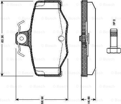 BOSCH 0 986 TB2 191 - Bremsbelagsatz, Scheibenbremse alexcarstop-ersatzteile.com