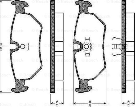 BOSCH 0 986 TB2 144 - Bremsbelagsatz, Scheibenbremse alexcarstop-ersatzteile.com