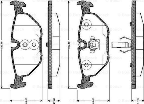 BOSCH 0 986 TB2 147 - Bremsbelagsatz, Scheibenbremse alexcarstop-ersatzteile.com