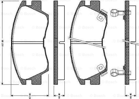 BOSCH 0 986 TB2 154 - Bremsbelagsatz, Scheibenbremse alexcarstop-ersatzteile.com