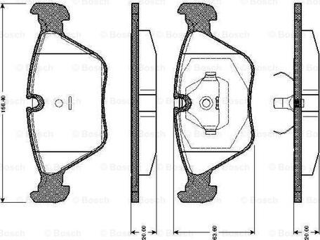 BOSCH 0 986 TB2 151 - Bremsbelagsatz, Scheibenbremse alexcarstop-ersatzteile.com