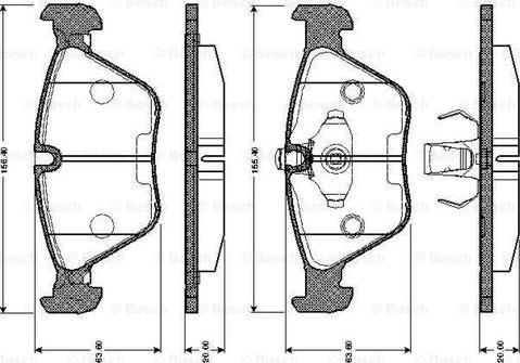 BOSCH 0 986 TB2 153 - Bremsbelagsatz, Scheibenbremse alexcarstop-ersatzteile.com