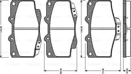 BOSCH 0 986 TB2 169 - Bremsbelagsatz, Scheibenbremse alexcarstop-ersatzteile.com