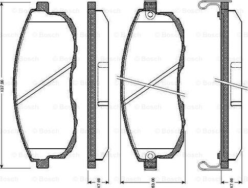 BOSCH 0 986 TB2 161 - Bremsbelagsatz, Scheibenbremse alexcarstop-ersatzteile.com