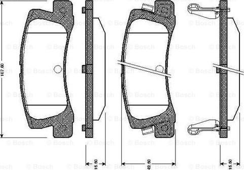 BOSCH 0 986 TB2 109 - Bremsbelagsatz, Scheibenbremse alexcarstop-ersatzteile.com