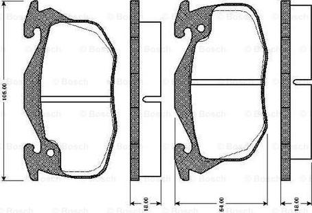 BOSCH 0 986 TB2 101 - Bremsbelagsatz, Scheibenbremse alexcarstop-ersatzteile.com