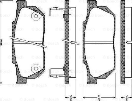 BOSCH 0 986 TB2 103 - Bremsbelagsatz, Scheibenbremse alexcarstop-ersatzteile.com