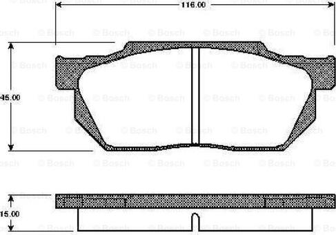 BOSCH 0 986 TB2 102 - Bremsbelagsatz, Scheibenbremse alexcarstop-ersatzteile.com