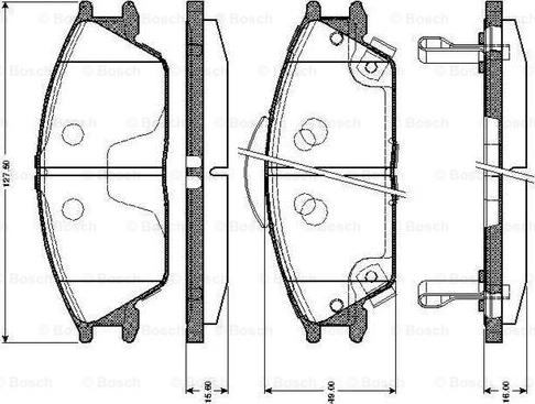 BOSCH 0 986 TB2 116 - Bremsbelagsatz, Scheibenbremse alexcarstop-ersatzteile.com