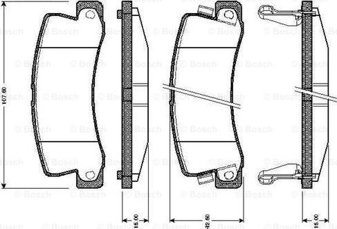 BOSCH 0 986 TB2 110 - Bremsbelagsatz, Scheibenbremse alexcarstop-ersatzteile.com