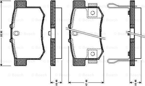 BOSCH 0 986 TB2 180 - Bremsbelagsatz, Scheibenbremse alexcarstop-ersatzteile.com