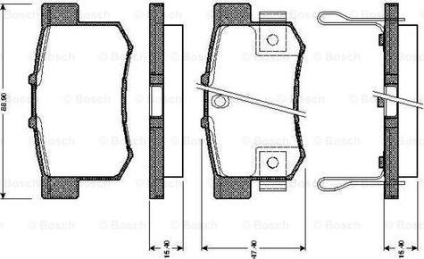 BOSCH 0 986 TB2 181 - Bremsbelagsatz, Scheibenbremse alexcarstop-ersatzteile.com