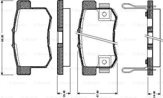 BOSCH 0 986 TB2 182 - Bremsbelagsatz, Scheibenbremse alexcarstop-ersatzteile.com