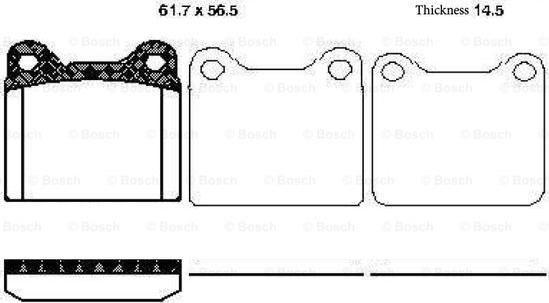 BOSCH 0 986 TB2 134 - Bremsbelagsatz, Scheibenbremse alexcarstop-ersatzteile.com