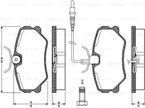 BOSCH 0 986 TB2 135 - Bremsbelagsatz, Scheibenbremse alexcarstop-ersatzteile.com