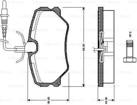 BOSCH 0 986 TB2 136 - Bremsbelagsatz, Scheibenbremse alexcarstop-ersatzteile.com