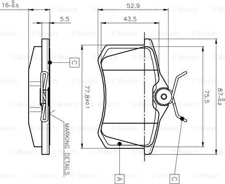 BOSCH 0 986 TB2 138 - Bremsbelagsatz, Scheibenbremse alexcarstop-ersatzteile.com