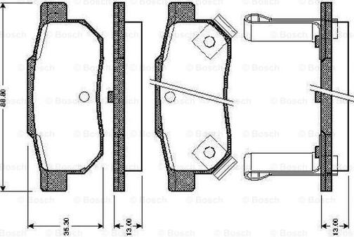 BOSCH 0 986 TB2 120 - Bremsbelagsatz, Scheibenbremse alexcarstop-ersatzteile.com