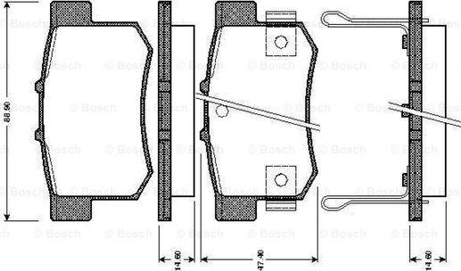 BOSCH 0 986 TB2 179 - Bremsbelagsatz, Scheibenbremse alexcarstop-ersatzteile.com