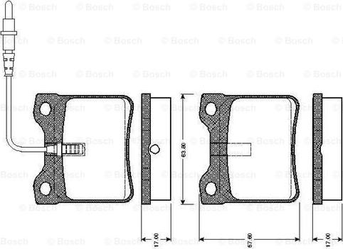 BOSCH 0 986 TB2 175 - Bremsbelagsatz, Scheibenbremse alexcarstop-ersatzteile.com