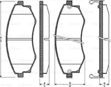 BOSCH 0 986 TB2 171 - Bremsbelagsatz, Scheibenbremse alexcarstop-ersatzteile.com