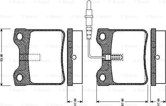 BOSCH 0 986 TB2 177 - Bremsbelagsatz, Scheibenbremse alexcarstop-ersatzteile.com