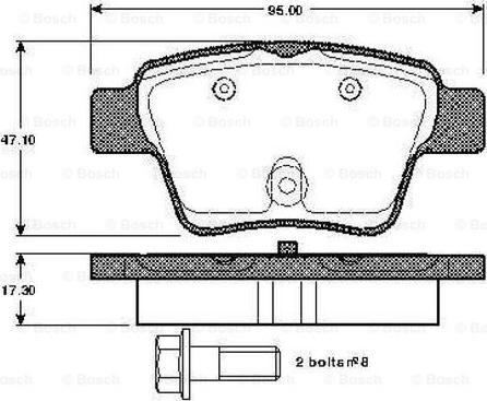 BOSCH 0 986 TB2 896 - Bremsbelagsatz, Scheibenbremse alexcarstop-ersatzteile.com