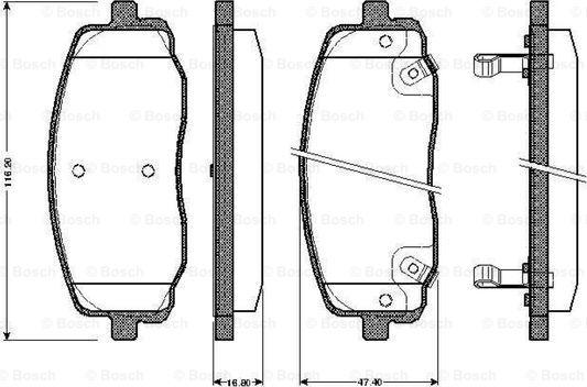 BOSCH 0 986 TB2 891 - Bremsbelagsatz, Scheibenbremse alexcarstop-ersatzteile.com