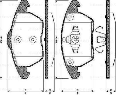 BOSCH 0 986 TB2 859 - Bremsbelagsatz, Scheibenbremse alexcarstop-ersatzteile.com