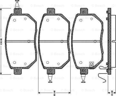 BOSCH 0 986 TB2 856 - Bremsbelagsatz, Scheibenbremse alexcarstop-ersatzteile.com