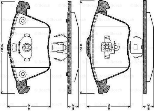 BOSCH 0 986 TB2 850 - Bremsbelagsatz, Scheibenbremse alexcarstop-ersatzteile.com