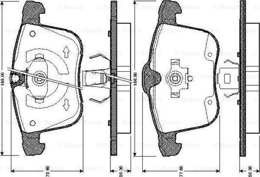 BOSCH 0 986 TB2 867 - Bremsbelagsatz, Scheibenbremse alexcarstop-ersatzteile.com