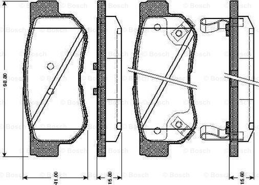 BOSCH 0 986 TB2 804 - Bremsbelagsatz, Scheibenbremse alexcarstop-ersatzteile.com