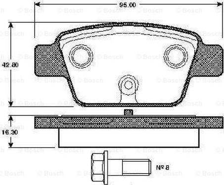 BOSCH 0 986 TB2 837 - Bremsbelagsatz, Scheibenbremse alexcarstop-ersatzteile.com