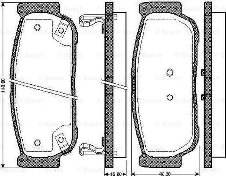 BOSCH 0 986 TB2 870 - Bremsbelagsatz, Scheibenbremse alexcarstop-ersatzteile.com