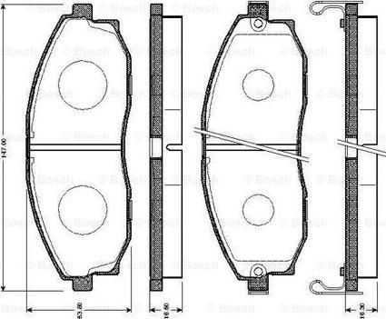 BOSCH 0 986 TB2 345 - Bremsbelagsatz, Scheibenbremse alexcarstop-ersatzteile.com